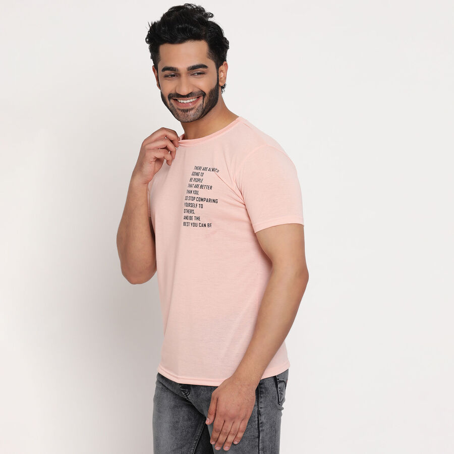 Round Neck T-Shirt, Peach, large image number null