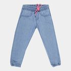 Girls Basic Jeans, Mid Blue, small image number null