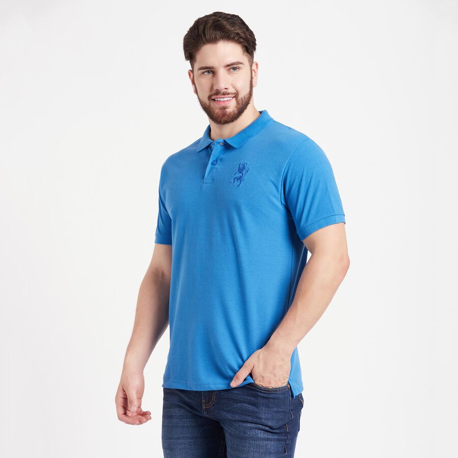 Solid Polo Shirt, Light Blue, large image number null