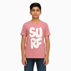 Boys Muted Dusty Pink Crew Neck Casual Half Sleeve T-Shirt, गुलाबी, small image number null