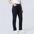 Women's Blue Skinny Fit High-Rise Jeans, गहरा नीला, small