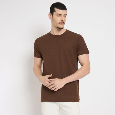 Men's Round Neck Half Sleeves T-Shirt 