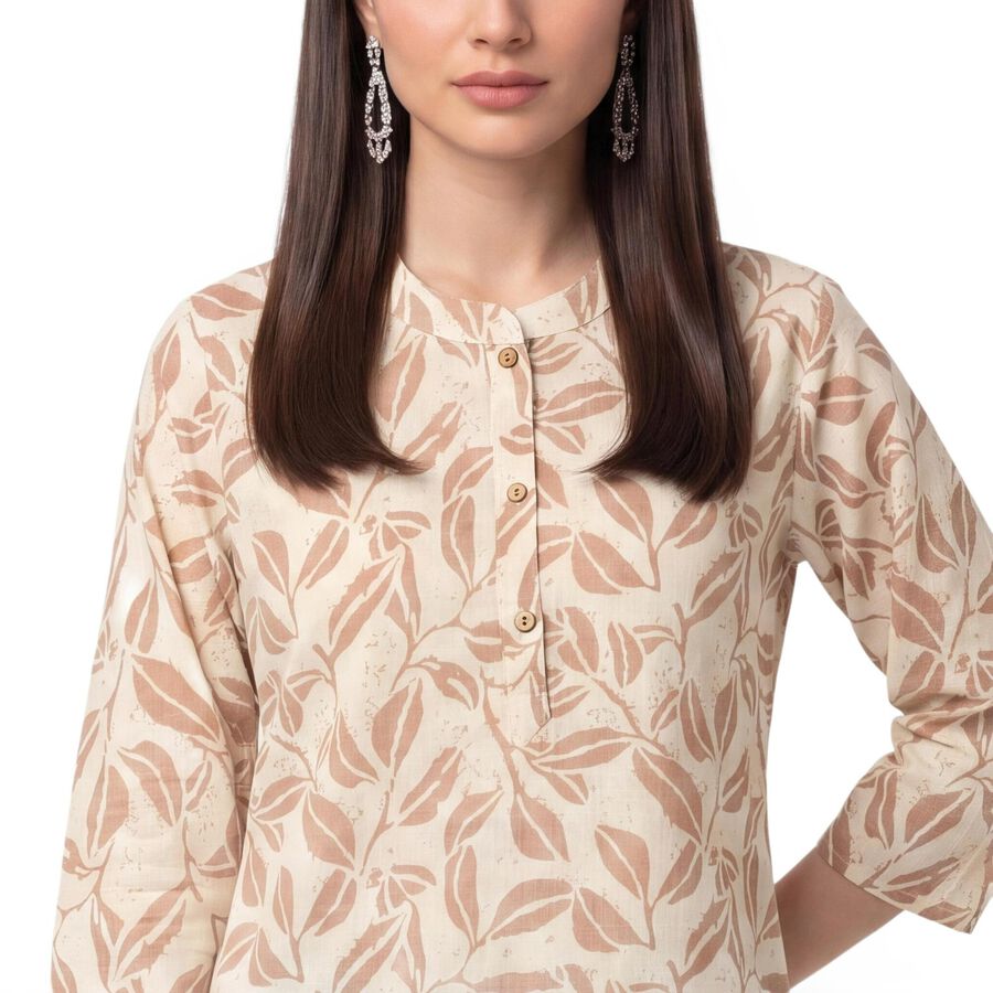Women's Light Pink Cotton Kurti, Light Pink, large