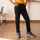Boys' Black Drawstring Jeans, काला, small
