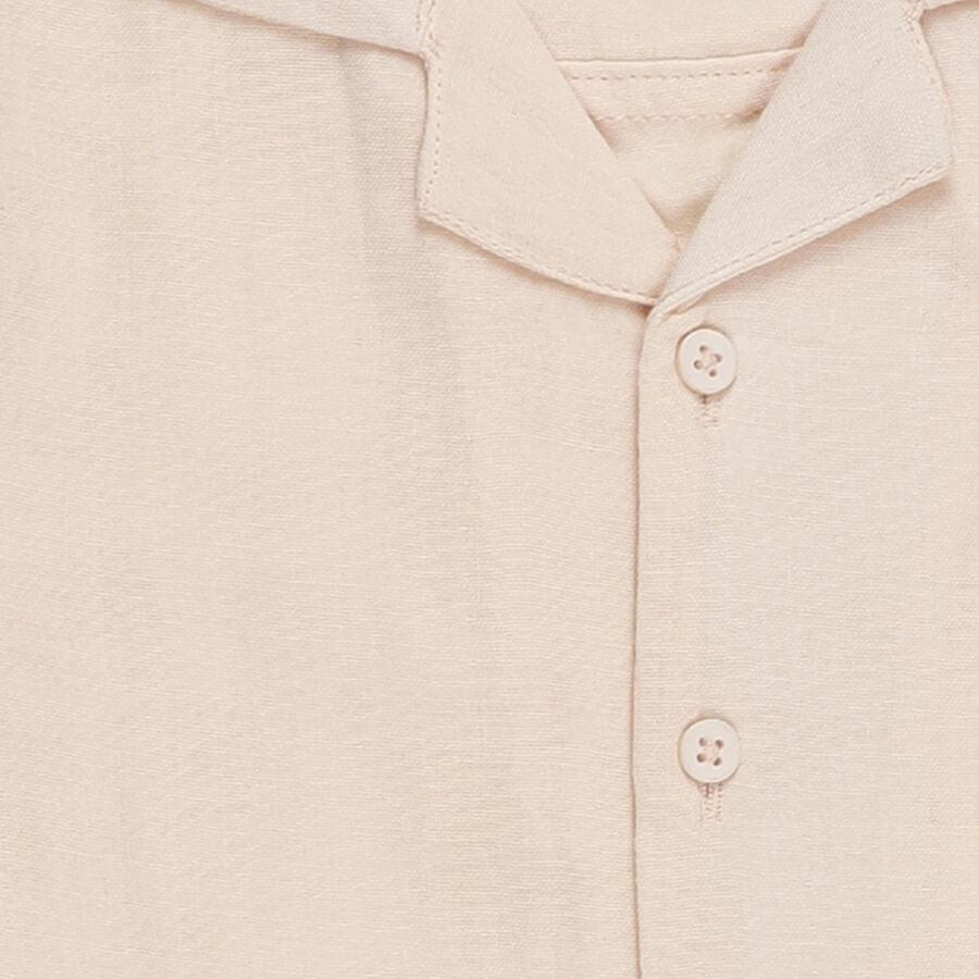 Boys' 100% Cotton Casual Shirt, Off White, large image number null