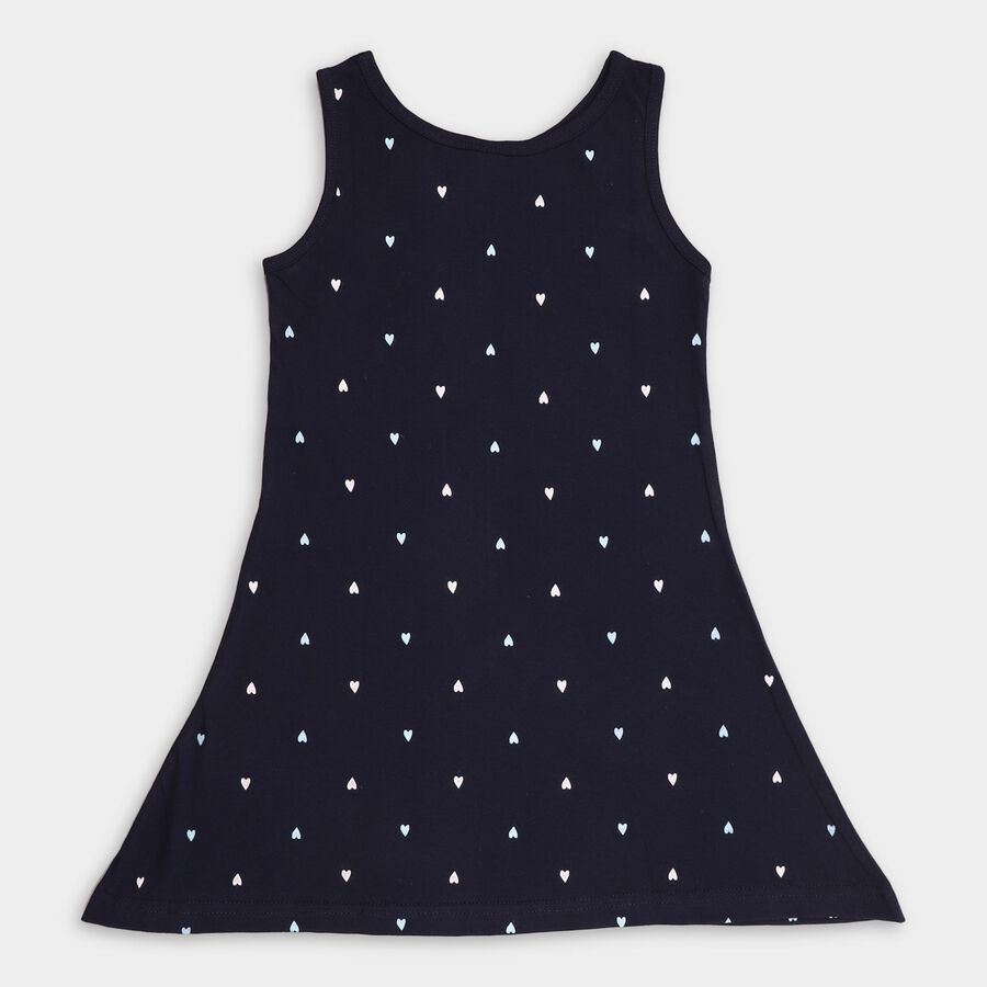 Girls' 100% Cotton Frock , नेवी ब्लू, large image number null
