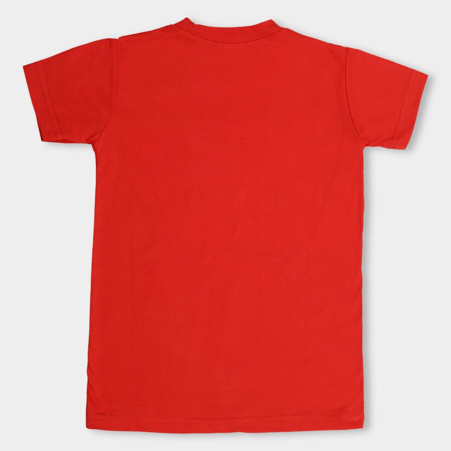 Boys' Half Sleeves T-Shirt , Red, large image number null