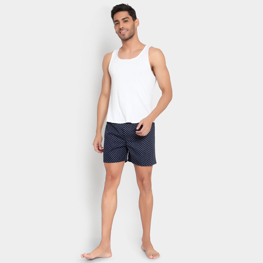 Cotton Printed Boxers, Navy Blue, large image number null