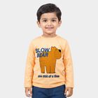 Boys Peach Crew Neck Regular Boys T-Shirt, Peach, small