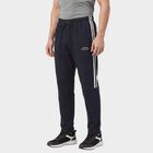 Men's Navy Blue Jogger Fit Side-Striped Track Pants, Navy Blue, small