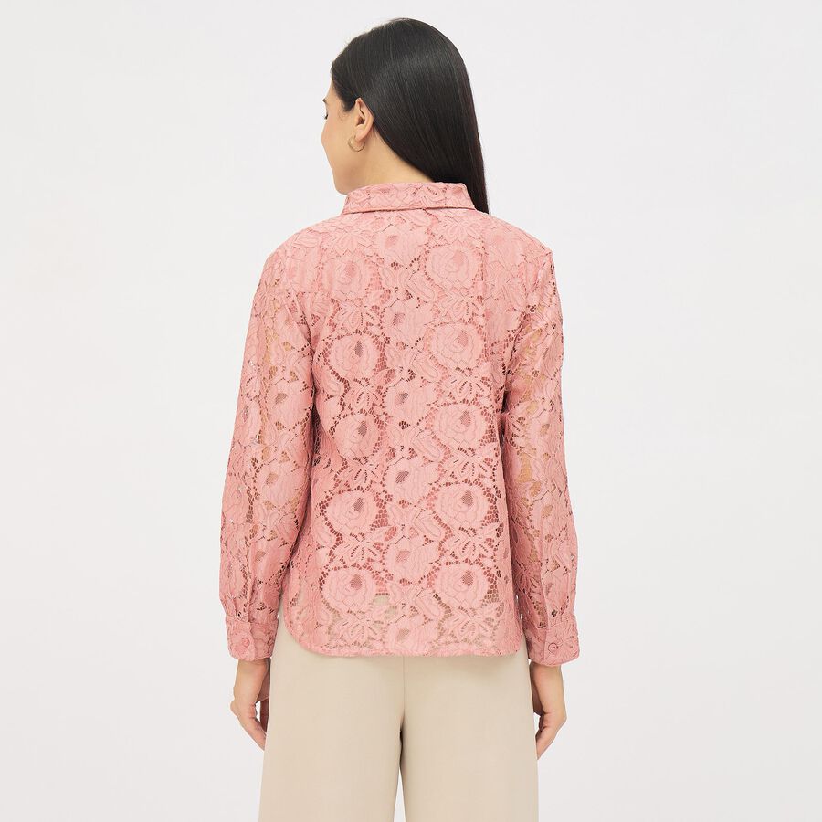 Ladies' Dusty Rose Classic Full Sleeve Shirt, Pink, large image number null