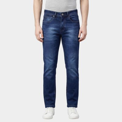 Men's Navy Blue Slim Fit Stretchable Jeans