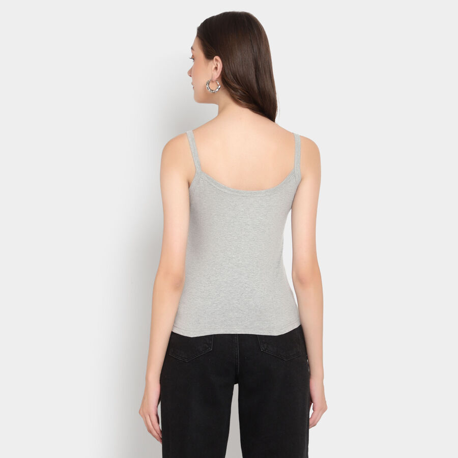 Solid Cotton Slips, Melange Light Grey, large image number null