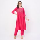 Women's Fuchsia Botanical Printed Ethnic Set, Fuchsia, small
