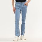 Men's Blue Slim Fit Stretchable Jeans, Ice Blue, small