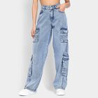 Ladies' 100% Cotton Jeans , Light Blue, small image number null