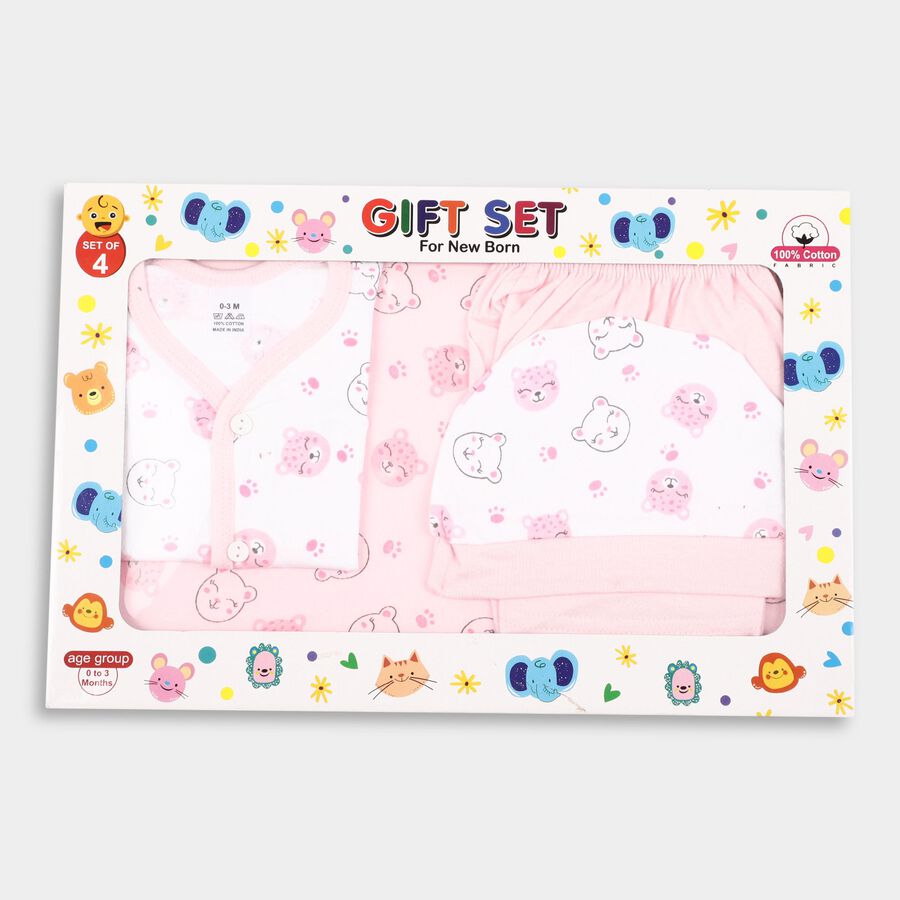 Infant's Cotton Gift Set, Pink, large image number null