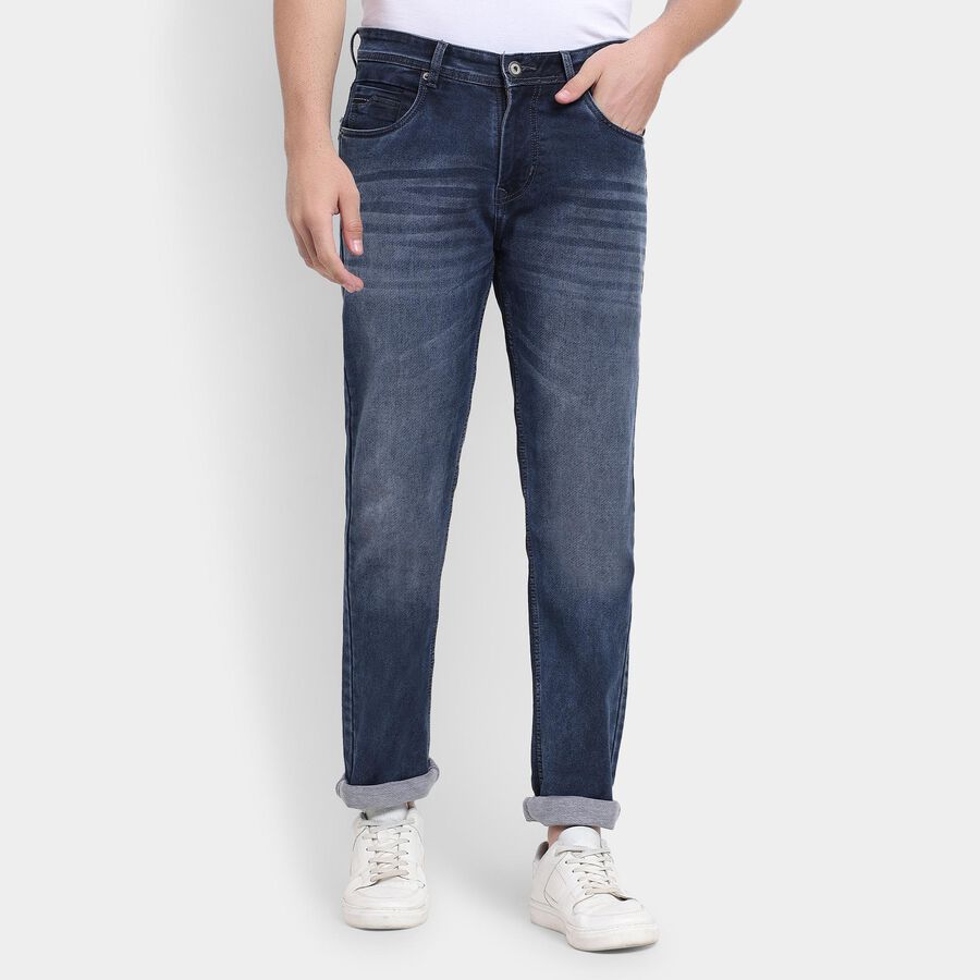 Men's Slim Fit Jeans , Dark Blue, large image number null
