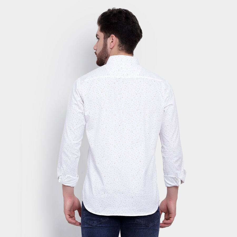 Printed Casual Shirt, White, large image number null