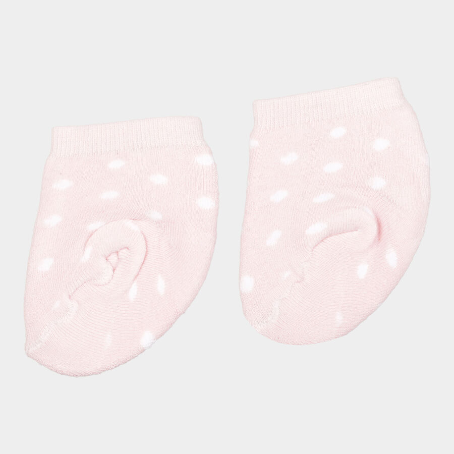 Infants Cotton Stripes Socks, Pink, large image number null