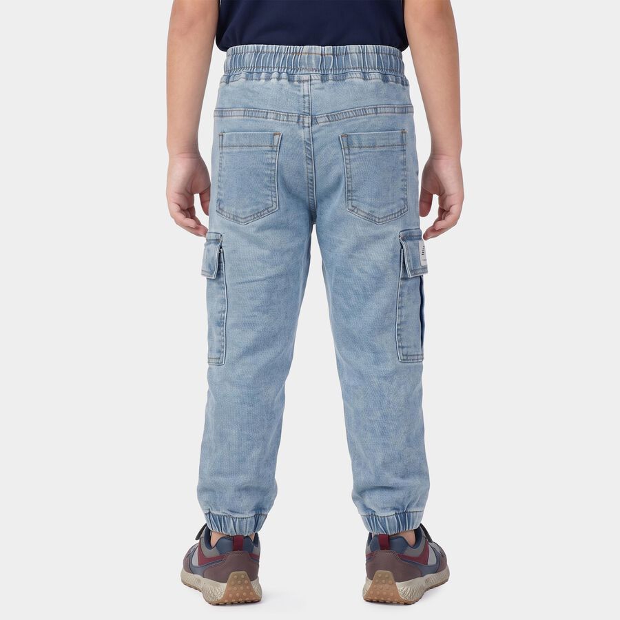 Boys' Light Blue Cargo Fit Utility Jeans, Light Blue, large