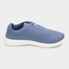 Men's Muted Steel Blue Lace-Up Casual Sneakers, नेवी ब्लू, small image number null