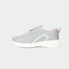 Women's Grey Lace-Up Sneakers, ग्रे, small