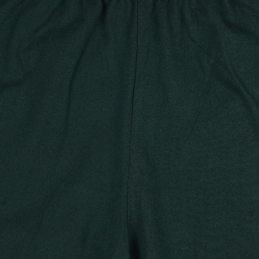 Boys' Dark Green Regular Fit Elastic Waist Bermuda Shorts, Dark Green, large