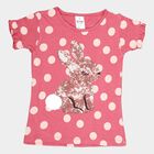 Girls Printed Short Sleeve T-Shirt, Rust, small image number null