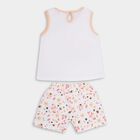 Infant Girls' 100% Cotton Short Set, Off White, small image number null