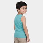 Boys Light Blue Cotton Blend Round Neck Casual Boys T-Shirt, Light Blue, small