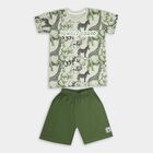Boys' 100% Cotton Knit Baba Suit, Olive, small