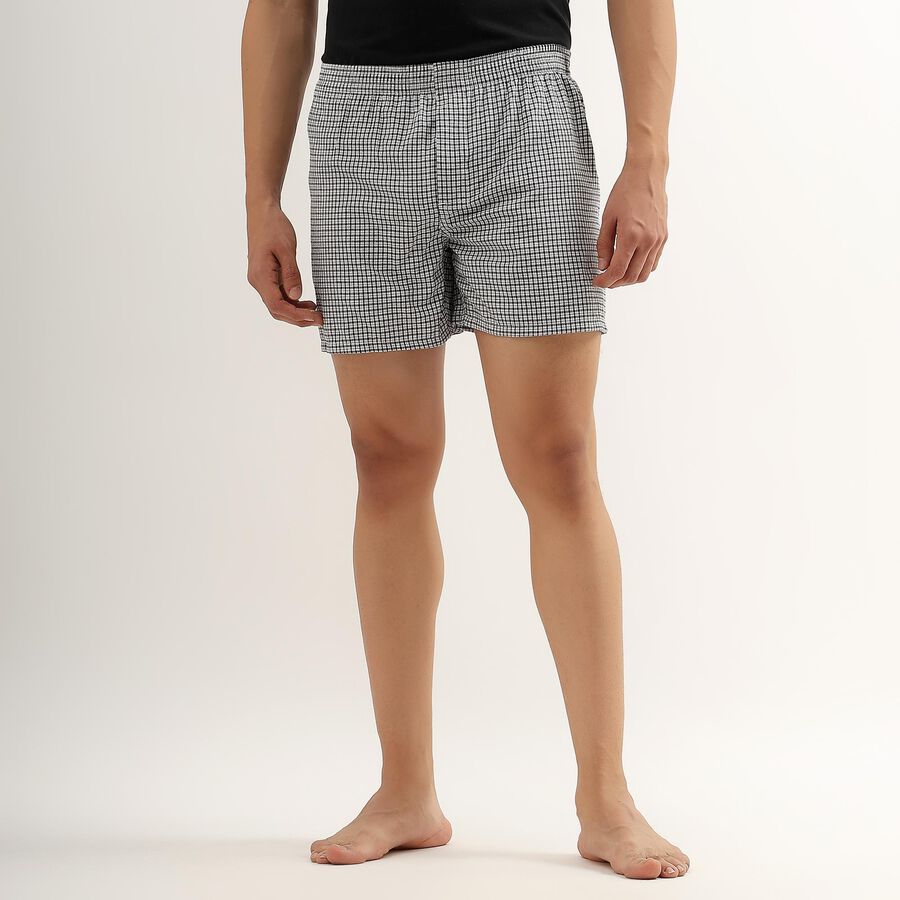 Men's Inner Elastic Boxers , Black, large image number null