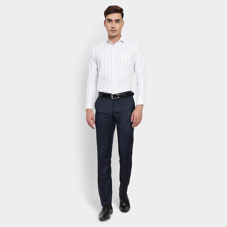 Men's Slim Fit Formal Trousers, नेवी ब्लू, large image number null