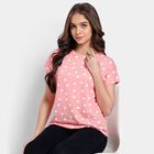 Ladies' Round Neck T-Shirt, गुलाबी, small image number null