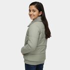 Girls' Light Sage Green Shawl Collar Casual Jacket, Light Green, small image number null