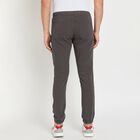 Men's Slim Fit Casual Trousers, Dark Grey, small image number null