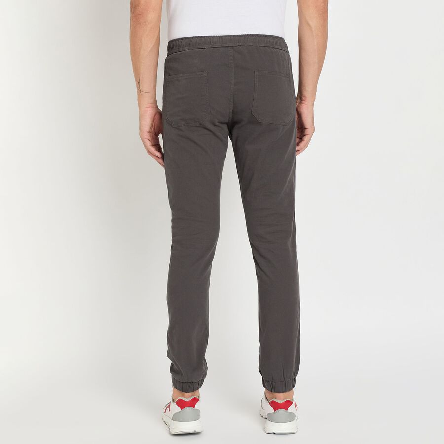 Men's Slim Fit Casual Trousers, Dark Grey, large image number null