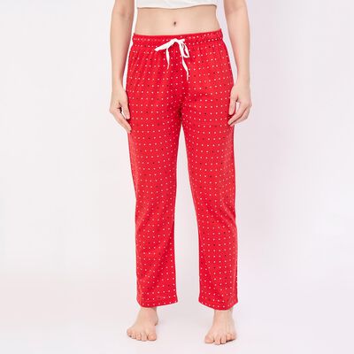 Women's Light Grey Relaxed Fit Cotton Blend Pyjama