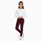Girls' Thermal Lower, वाइन, small image number null
