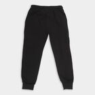 Boys' Jet Black Printed Winter Pyjama, काला, small image number null