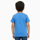 Boys Bright Sky Blue Cotton Round Neck Casual T-Shirt, Mid Blue, small image number null