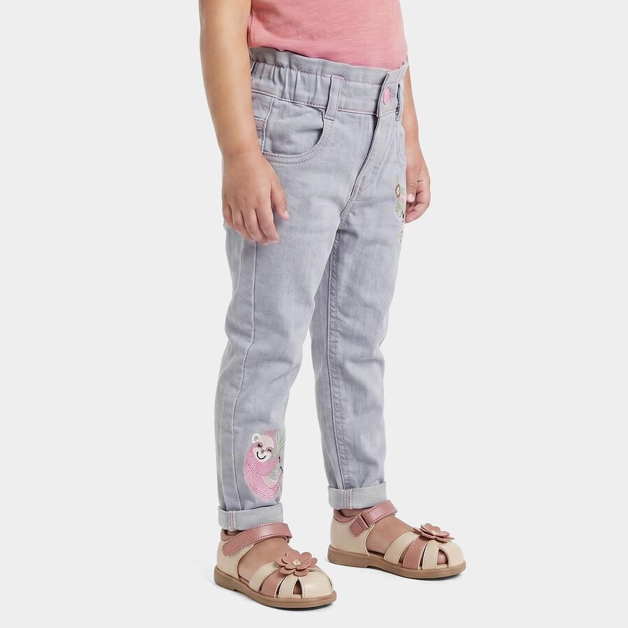 Girls' Jeans, Light Grey, large