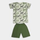 Boys' 100% Cotton Knit Baba Suit, Olive, small