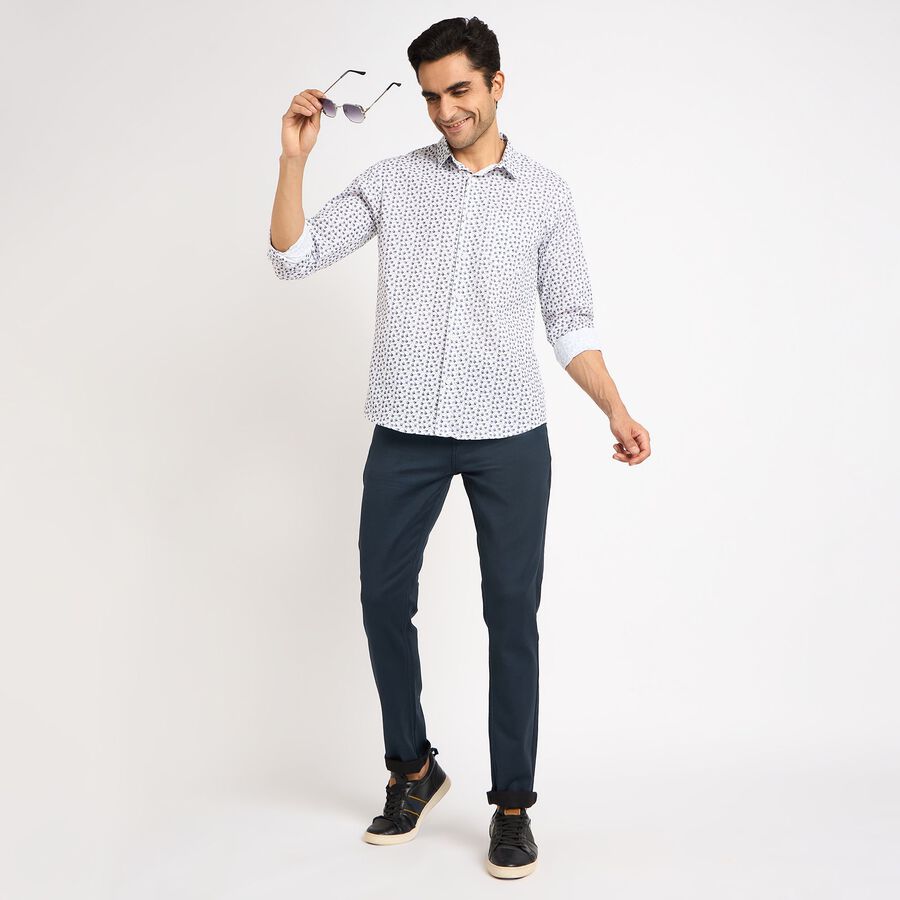 Men's 100% Cotton Casual Shirt , White, large image number null