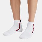 Men's Multi-colored Regular Fit Striped Ankle Length Pack of 3 Socks, चारकोल, small