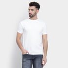 Solid Round Neck T-Shirt, White, small image number null