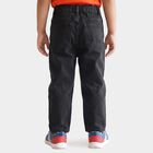 Boys Dark Grey Straight Fit Washed Jeans, गहरा ग्रे, small