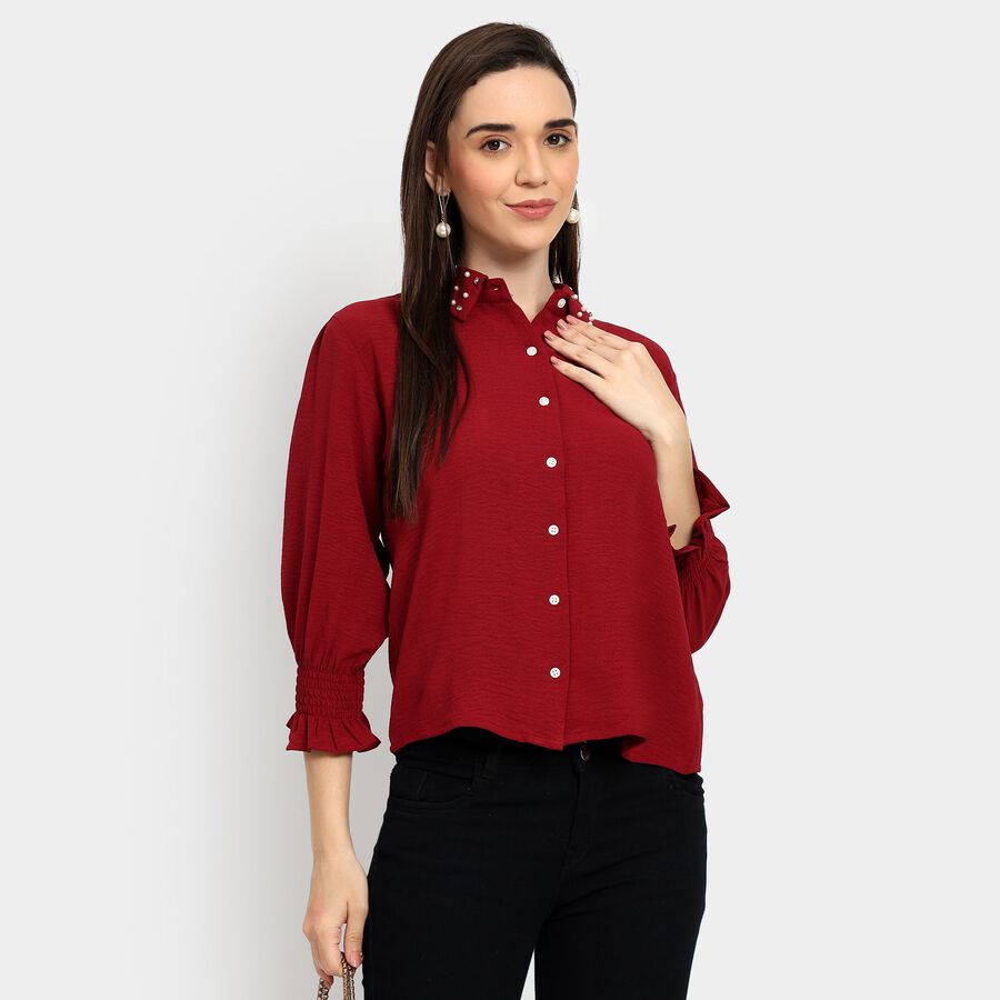 Ladies' Shirt, Maroon, large image number null