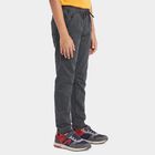 Boys' Dark Grey Drawstring Jeans, गहरा ग्रे, small